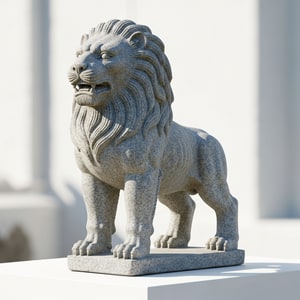 Granite stone lion statue