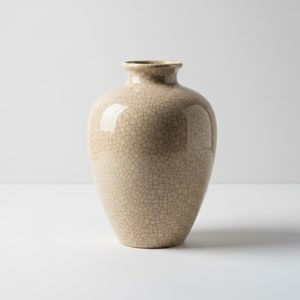Antique crackle-glaze ceramic vase