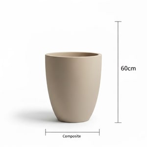 60cm-tall round composite pot