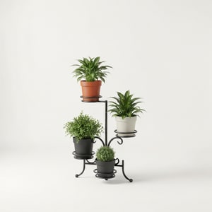 3-tier metal pot stand