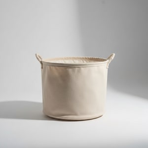 Foldable cotton fabric basket