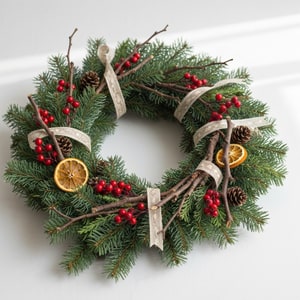 Handmade Christmas door wreath