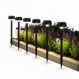 6-piece solar lawn stake light set