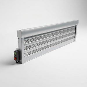 Motorized perforated roller shutter
