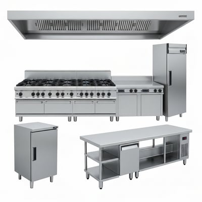 Set induction cooktops โ 950mยณ/h range hood, 304 stainlesโฆ