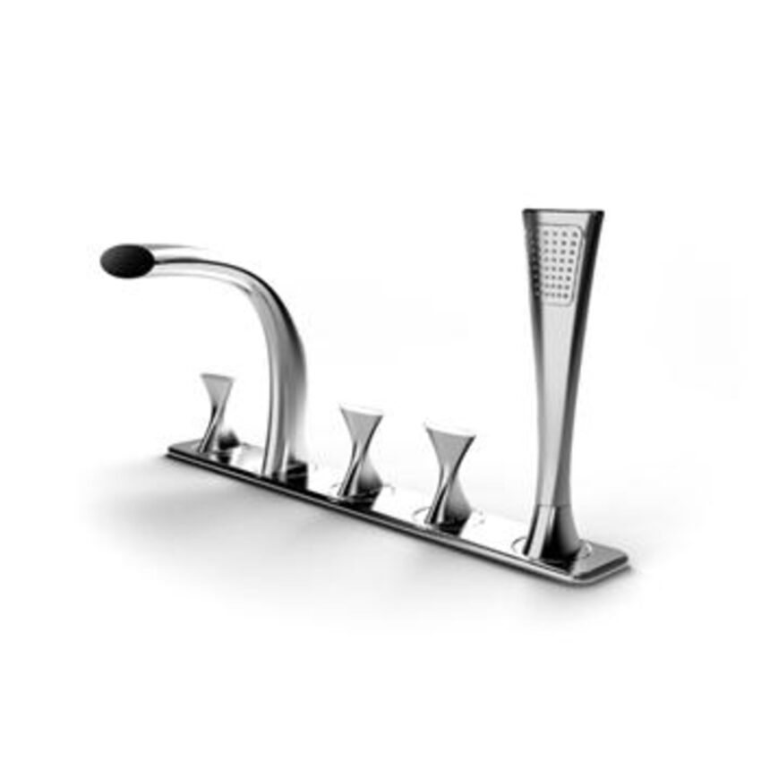 Bravat F54691NE 5-Hole Bath & Shower Mixer (F54691NE) thumbnail 2