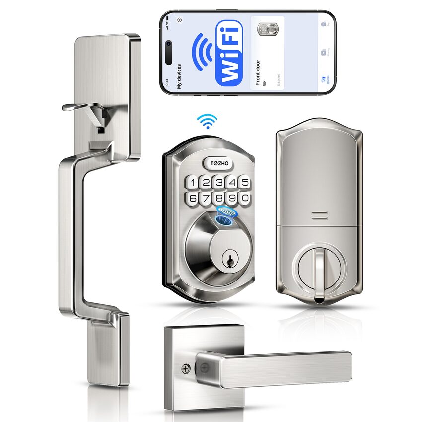 TEEHO TE012W-H WiFi Smart Keyless Entry Door Lock with Handle (TE012W-H) thumbnail 2